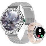 walkbee Smartwatch, Fitness Tracker Uhr für Damen mit Anruffunktion Smartwatch (3.3 cm/1,3" TFT-Farbbildschirm…