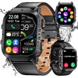 Lige 350mAh Telefonischer IP68 Wasserdicht 129 Sportmodi Fitness Tracker Smartwatch (1,96 Zoll, Android/iOS),…