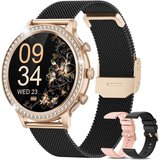 Sanorum Smartwatch Damen mit Telefonfunktion Smartwatch (3.35 cm/1,32 Zoll, HD Touchscreen) Fitnessuhr…
