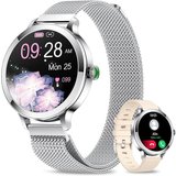 Niolina Zwei Armbänder & personalisierbare Zifferblätter Smartwatch (1.106 Zoll, Android, iOS), mit…