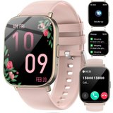 Fitonus Gesundheitsüberwachung Smartwatch (2,01 Zoll, Android, iOS), mit Telefonfunktion 120+ Sportmodi…