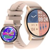 JANOLTY 1,43 Zoll Runder AMOLED Farbbildschirm Smartwatch (1,43 Zoll, Android iOS), Telefon Uhr mit…