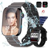 Tisoutec Smartwatch Damen Herren Smartwatch (Fitnessuhr mit Telefonfunktion/WhatsApp Notiz,Smartwatch…