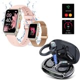 HYIEAR Smartwatch Damen Herren Combo Bluetooth Kopfhörer, LED-Anzeige Smartwatch (4.5 cm/1.77 Zoll)…