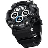 MANTA SWT03BP Armbanduhr mit Bluetooth Fitnesstracker + Herzfrequenzmessung Smartwatch (3,3 cm/1,3 Zoll),…
