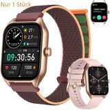 OKWISH Damen Herren Smart Watch Sportuhr Armbanduhr Fitness Uhr Uhren Tracker Smartwatch (1,85 Zoll)…