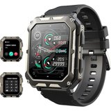 JUNG Blackview Smartwatch Damen & Herren Fitnessuhr, mit Bluetooth Smartwatch (4,65 cm/1,83 Zoll) Telefon…