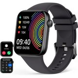 HOETEK Smartwatch (1,95 Zoll, iOS Android), mit Telefonfunktion Fitnessuhr IP67 wasserdicht und Aktivitätstracker