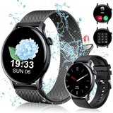 JANOLTY Damen/Herren, 2* Uhrenarmbänder,IP68 Wasserdicht Smartwatch (1,43 Zoll, Android iOS), mit Telefonfunktion,App-Benachrichtigung,SpO2,Herzfrequenz…