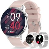 Erkwei Smartwatch Damen mit Bluetooth Anrufe Touchscreen Damenuhr Smartwatch (1,32 Zoll, Android iOS),…