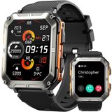 HOFIT Smartwatch (1,83 Zoll, Android, iOS), mit Telefonfunktion,Fitnessuhr, IP68 Wasserdicht Sportuhr,…