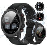 Tisoutec Smartwatch mit Telefonfunktion Fitness Tracker uhr Watch (Fitnessuhr mit Telefonfunktion/WhatsApp…