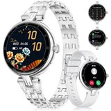 SIEMORL Smartwatch Damen mit Bluetooth Anrufe Smartwatch (1,19 Zoll, Andriod iOS), mit PulsmesserSchlafmonitor,Schrittzähler…