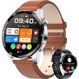 Lige Smartwatch (1,32 Zoll, Android iOS), für Herren mit Bluetooth Telefonfunktion Fitness Tracker Sportuhr