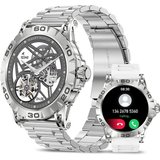 Niolina Smartwatch (1,39 Zoll, Andriod iOS), Herren Smartwatch Telefonfunktion HD Armbanduhr 100 Sportmodi…