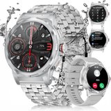 SIEMORL Smartwatch (1,43 Zoll, Android iOS), Herren mit telefonfunktion schlafmonitor pulsmesser und…