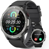 LLKBOHA Smartwatch (1,39 Zoll, Android iOS), Telefonfunktion Touchscreen, IP68 Wasserdicht mit Herzfrequenz,…