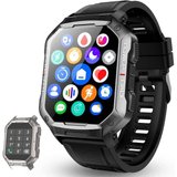 Bengux Smartwatch (1,83 Zoll, Android, iOS), Wasserdicht,5ATM Sport-Monitor, Blutsauerstoffmonitor und…