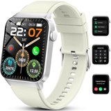 uaue Smartwatch (1,85 Zoll, Android, iOS), mit TelefonfunktionFitnessuhr Sportmodi, Schrittzähler Schlafmonitor
