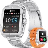 Lige Bluetooth Anruf Herren's Smartwatch (1,85 Zoll, Android/iOS), Mit Sport Fitness Tracker Herzfrequenz…