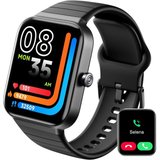 Quican Smartwatch (1,8 Zoll, Android iOS), mit Anruf Alexa Männer Frauen Fitness Tracker 5ATM wasserdicht…