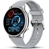 Deunis Smartwatch (1,32 Zoll, Android iOS), Armbanduhr kompatibel mit Android iOS, Schlafmonitor Fitness…