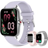 Iaret Smartwatch (1,7 Zoll, Android iOS), Armbanduhr mit Telefonfunktion Wasserdicht Fitness Tracker…