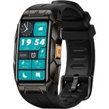 KOSPET Smartwatch (1,47 Zoll, Android iOS), Herren wasserdicht herzfrequenzmesser schrittzähler aktivitätstracker