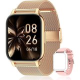 Popglory Smartwatch für Damen Herren Smartwatch (1.85 Zoll, Andriod iOS), mit Telefonfunktion,Fitnessuhr…