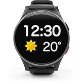 Emporia Watch-LTE Smartwatch (1,1 Zoll), inkl. 2 Armbänder (Silikon schwarz und beige), Seniorenuhr,…