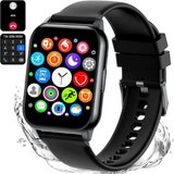 KIPTUMTEK Smartwatch (1,96 Zoll, Android, iOS), mit Bluetooth Anrufe,Fitnessuhr mit SpO2 Blutdruckmessung,Herzfrequenz