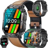SGDDFIT Smartwatch (1,96 Zoll, Android, iOS), mit Telefonfunktion, IP68 Wasserdicht Sportuhr SpO2, Herzfrequenz