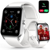 Quican Smartwatch (1,85 Zoll, iOS und Android), Herren mit Telefonfunktion SPO2 sportuhr damen Schlaf…