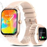 Yuede Smartwatch für Damen und Herren, Smartwatch (Quadratischer 1,96-Zoll-HD-Full-Touch-Farbdisplay…