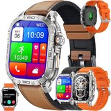 SGDDFIT Smartwatch (1,96 Zoll, Android, iOS), mit Telefonfunktion, Bluetooth Anrufe, Wasserdicht Fitnessuhr…