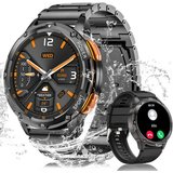 Sanorum Smartwatch Herren mit Telefonfunktion AMOLED Militär Smartwatch (3.63 cm/1.43 Zoll, HD TouchScreen)…