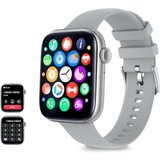 AMZSA Smartwatch (1,8 Zoll, Android iOS), Damen herren mit telefonfunktion schlaftracker sportuhr armbanduhr