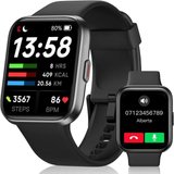 Aeac Smartwatch (1,7 Zoll, Andriod iOS), Damen Touchscreen Fitnessuhr Alexa 60 Sportmodi Wasserdicht uhr