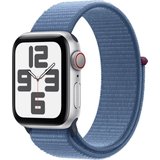Apple Watch SE GPS 40 mm Aluminium + Cellular M/L Smartwatch (4 cm/1,57 Zoll, Watch OS 10), Sport Loop