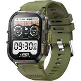 Aoekne Fur Herren mit TelefonfunktionOutdoor Militär 100+SportmodiWasserdicht Smartwatch (1.96 Zoll,…