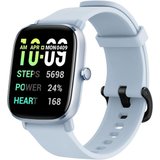 Amazfit Smartwatch (1,55 Zoll, Android, iOS), mit GPS Aktivitätstracker, Alexa, 5 ATM, Überwachung der…