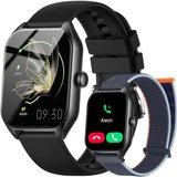 Sross Smartwatch, Fitness Tracker Uhr mit Anruffunktion für Damen Herren Smartwatch (1,85 Zoll Voll…