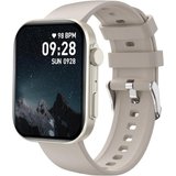 BRIBEJAT Smartwatch (2,01 Zoll, Android, iOS), Damen Herren mit Telefonfunktion, Fitness Tracker,110+Sportmodi,…