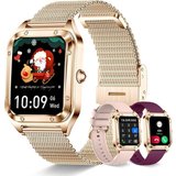 Colesma Smartwatch (1,59 Zoll, Android, iOS), Damen mit Telefonfunktion, Blutdruck Herzfrequenz SpO2…