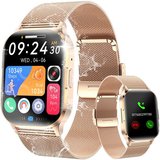 Yuede Smartwatch für Damen und Herren, Smartwatch (Quadratischer 2,01-Zoll-HD-Full-Touch-Farbdisplay…