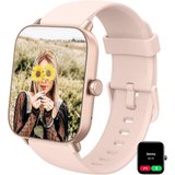 Loddery Smartwatch (1,85 Zoll, Andriod iOS), Damen Smartwatch mit Telefonfunktion und Alexa waserdicht