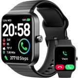 Aeac Smartwatch (1,8 Zoll, Andriod iOS), mit Telefonfunktion und Alexa 100+ Sportmodi SpO2 IP68 Wasserdichte