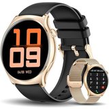 Techtrix Smartwatch (1,43 Zoll, Android, iOS), mit Bluetooth Anrufe, IP68 Wasserdicht Fitnessuhr, Herzfrequenzmonitor