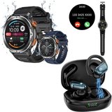 HYIEAR Smartwatch Damen Herren, IP68 wasserdicht, Kabelloses Bluetooth 5.3 Smartwatch, mit austauschbaren…
