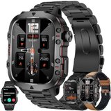 SGDDFIT Telefonfunktion 5ATM Wasserdicht Herren's Smartwatch (1,96 Zoll, Android/iOS), mit Bluetooth…